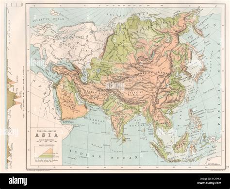 Asia Physical Key Features Siberia To India Section Bartholomew