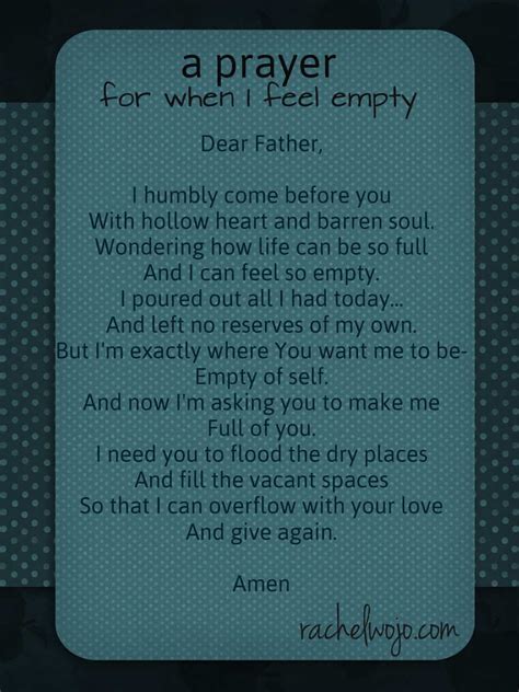 A Prayer For When I Feel Empty