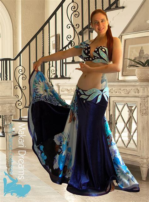 Amazing Belly Dance Costume By Makari Dreams Dark Blue Velvet And True Silk All Fabrics Made