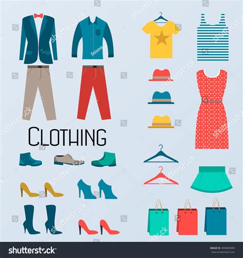 Fashion Clothing Infographics Template Concept Icons Stock Vector