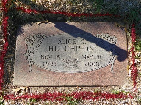 Alice Genevieve Woodworth Hutchinson Find A Grave Memorial