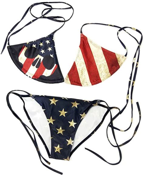 Growing Wild Sexy American Flag Bikini For Women Patriotic Red Size A C Kbac Ebay