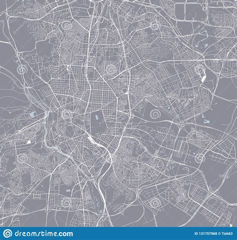 Map Of The City Of Madrid Spain Stock Vector Illustration Of Majadahonda Metropolis