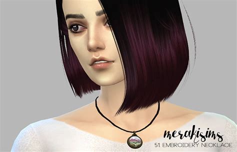 My Sims 4 Blog Embroidery Necklace By Merakisims