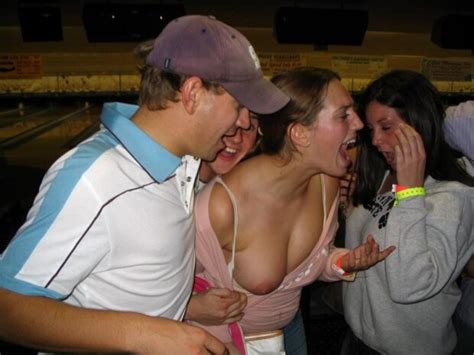Friends Expose Her Boobs At Party Nudeshots
