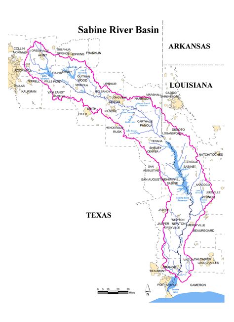 Map Of Texas With Rivers