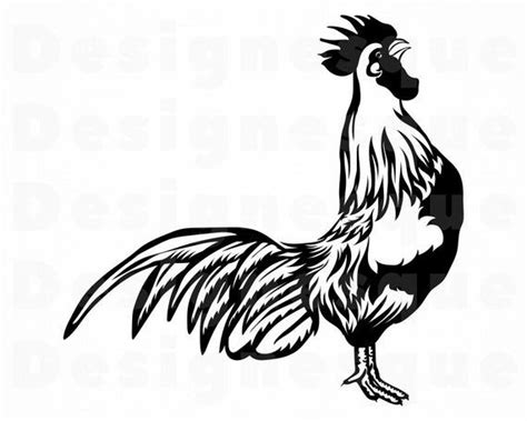 Crowing Rooster Svg Rooster Svg Farm Svg Rooster Clipart Etsy