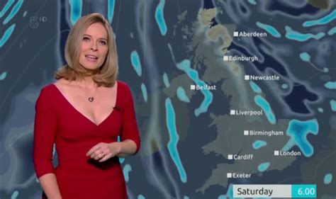 Hot Weather Girl Kirsty Mccabe Sets Pulses Racing With A Very Sexy Red Dress Uk