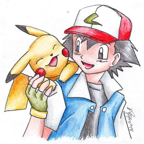 Pikachu And Ash Pikachu Drawing Pokemon Sketch Cute Pokemon