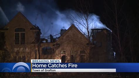 Very Challenging Crews Battle Massive House Fire In Town Of Grafton