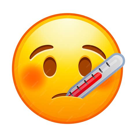 Émoticône De Qualité Supérieure Thermomètre Dans La Bouche Emoji