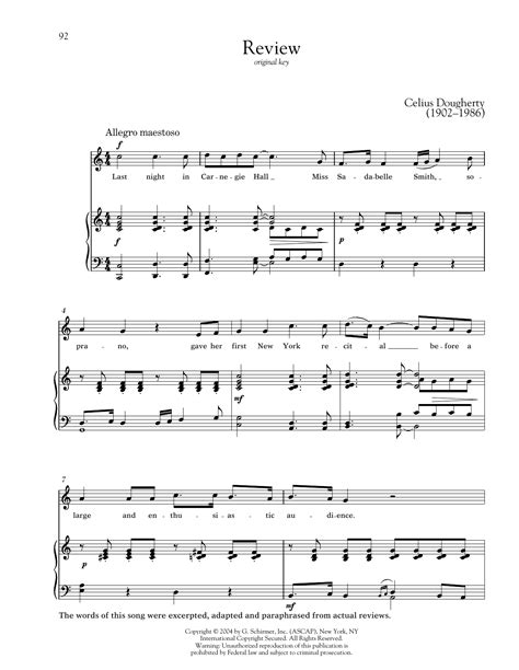 Celius Dougherty Review Sheet Music Pdf Notes Chords American