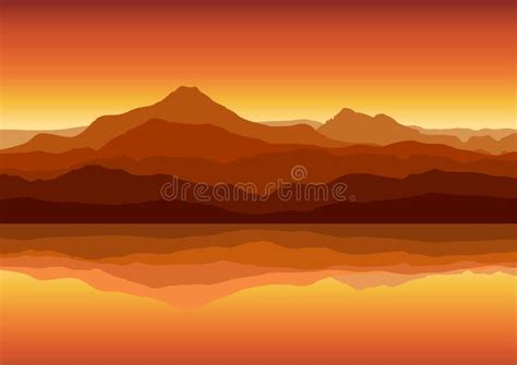Sunset Mountains Clip Art Stock Illustrations 642 Sunset Mountains