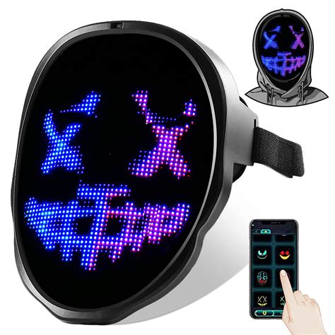 Buy Funle Led Light Up Mask For Adults With Bluetooth Programmable