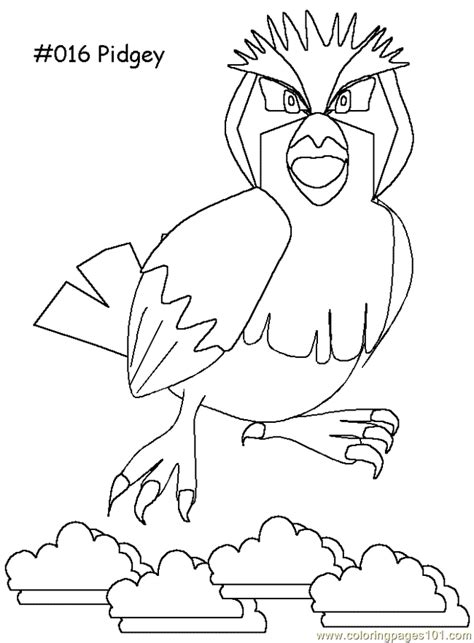 Pidgey Coloring Page Coloring Pages