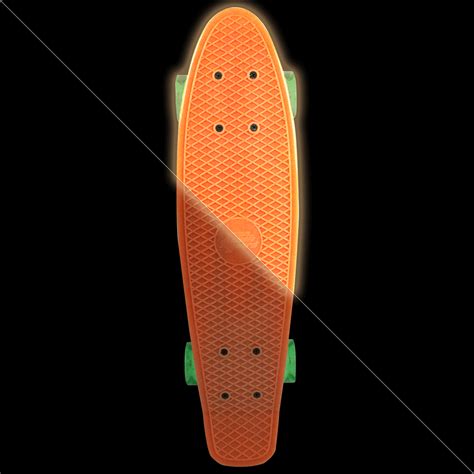 Street Surfing Plastic Cruiser Skateboard Beach Board Glow Orange