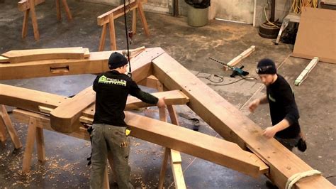 Timber Frame Mortise And Tenon Truss With Spline Detail Youtube