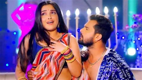 Amrapali Dubey Sexy Video Bhojpuri Actress Khesari Lal S New Song Palang Sagwan Ke Goes