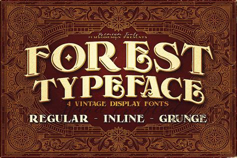 Forest Font By Jumbodesign · Creative Fabrica