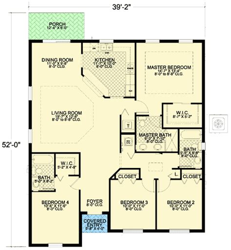 Small 4 Bedroom Modern House Plans Bedroomhouseplansone