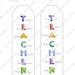 Teacher Bookmarks Teacher Appreciation Tags Printable Back To School