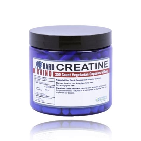 Creatine Monohydrate 650mg Veggie Capsules 250 Count Top Healthy Store
