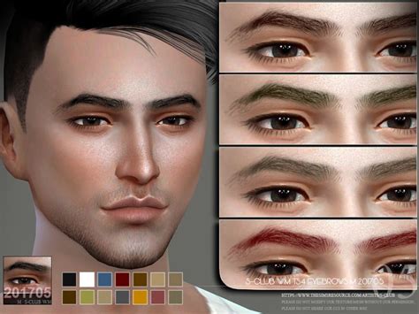S Club Wm Ts4 Eyebrows M 201705 Created For The Sims 4 Eyebrows For
