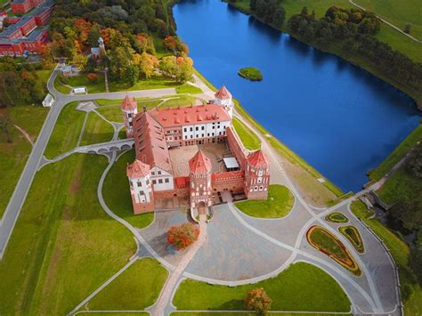 Mir Castle Complex Belarus Europe Aerial View Stock Image Image Of