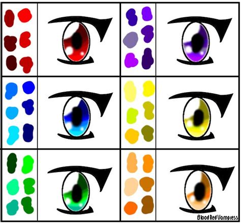 Anime Eye Color Palette By Bloodredvampress On Deviantart