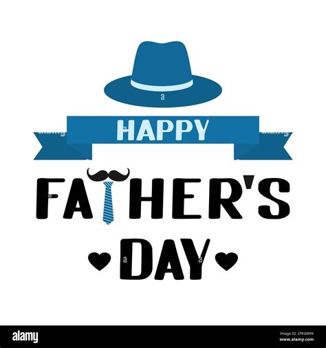 Feliz Día Del Padre Letras Con Sombrero Bigote Y Corbata Cartel