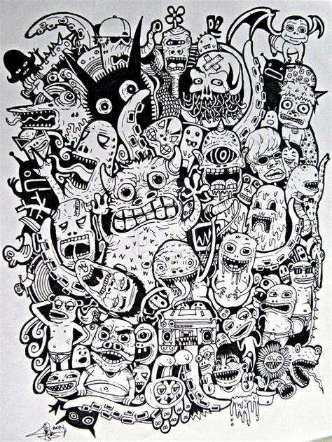 Doodle Monster Doodle Art Posters Doodle Art Designs
