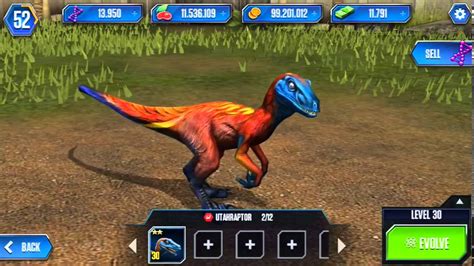 Utahraptor Level 40 Jurassic World The Game Youtube