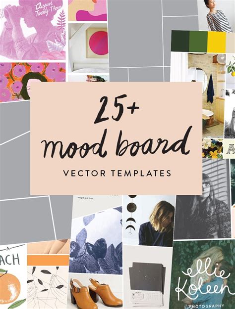 25 Mood Board Vector Templates — June Letters Studio Mood Board