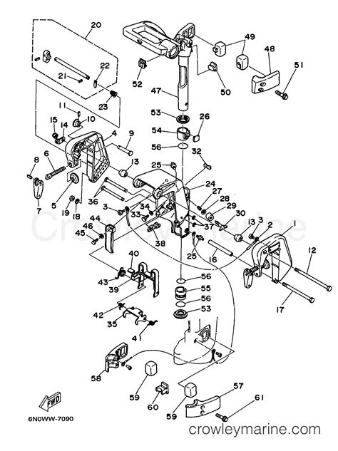 Bracket 1 2000 Yamaha Outboard 8hp 8mlhy Crowley Marine