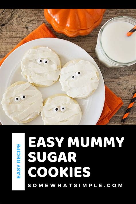 Easy Halloween Mummy Sugar Cookies Somewhat Simple