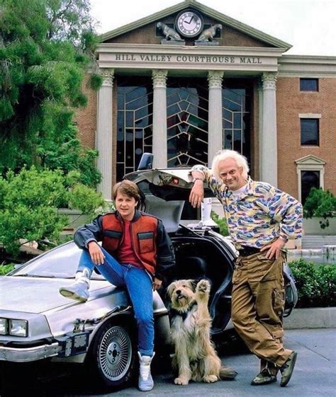 marty doc and einstein 1989 history post back to the future the future movie michael j fox