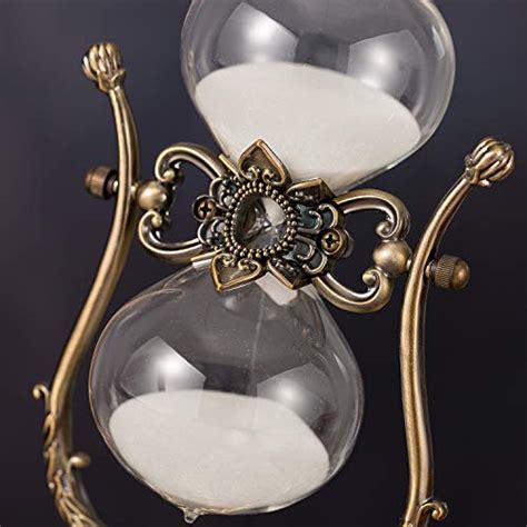 Ksma Vintage Engraving Hourglass 15 Minutes 360° Rotating Hour Glass