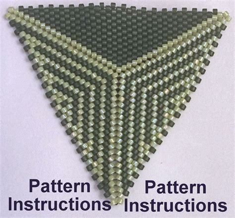 Bead Pattern Instructions Peyote Triangle Pattern Tri6619 Etsy