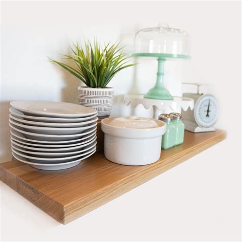Weight capacity of up to 15 kg of evenly distributed load if fitted correctly into good condition solid/brick walls or if fitted directly. White Oak FLOATING SHELVES Solid White Oak Large Color and ...