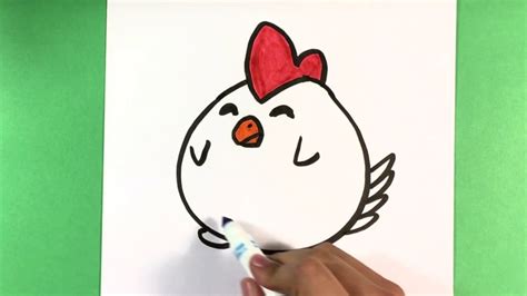 How To Draw A Chicken Step By Step Cute Animals To Draw Youtube