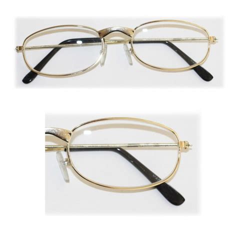 Reading Glasses Simple Gold Metal Frame Lightweight Unisex 125 Lens 2