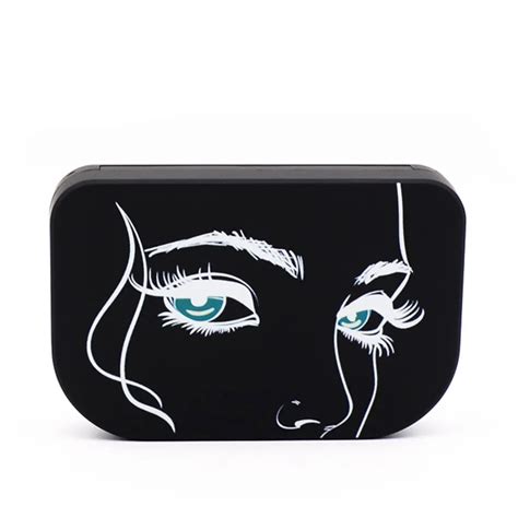new makeup acrylic false eyelash storage box make up cosmetic mirror case organizer 10 3cm eye
