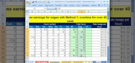 How To Calculate Gross And Overtime Pay In Microsoft Excel Microsoft