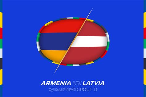 armenia vs latvia icon for european football tournament qualification group d 21799113 vector