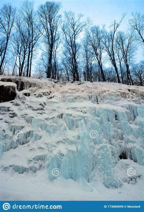 Winter Landscape Ice Wall Stock Image Image Of Frame 173060699