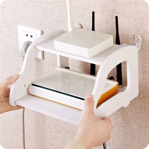 Wall Mount Router Tv Modem Wifi Telephone Shelves Router Box Storage
