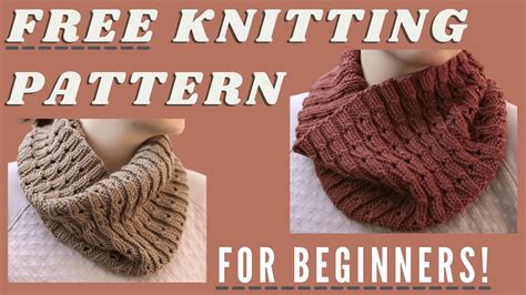 Free Cowl Knitting Pattern For Beginners Easy Knitting Tutorial For