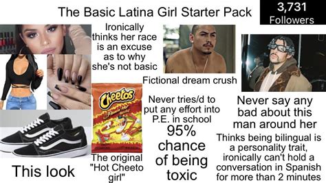Basic Latina Girl Starter Pack Rstarterpacks