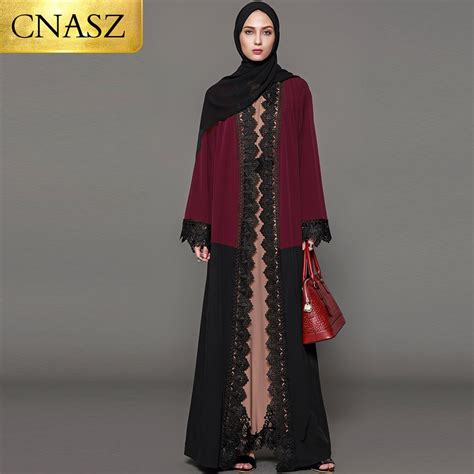 New Abayas For Muslim Women 2018 Uae Kaftan Dubai Lace Kimono Cardigan
