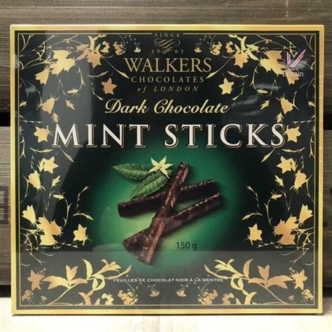 Walkers Chocolates Dark Chocolate Mint Sticks 150g T Box